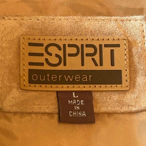 Vintage Esprit Soft Suede Leather Tan Fringe Jacket Womens L Cowgirl Ranch Lux - Picture 2 of 15